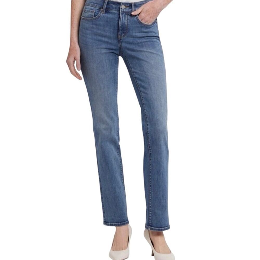 NYDJ Marilyn Straight Leg amid Rise Ankle Jeans Lift x Tuck Technology Size 16